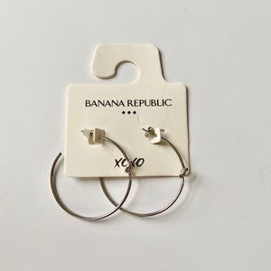 Banana republic silver hoop earrings